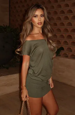 Following My Instincts Mini Dress Olive