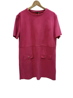Zara Pink Dress, Gold Button Pockets XL