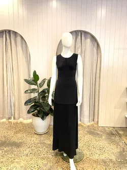 Manning Cartel 'Double Time' Pleated Maxi Dress in Black - Size 8