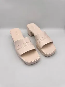 GUCCI Rubber Platform Sandals Size 39