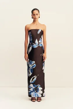 ELSA PANELLED STRAPLESS MAXI DRESS