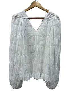 AJE White Ruffle Top 6