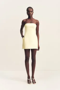 OTIS PANELLED STRAPLESS MINI DRESS - YUZU
