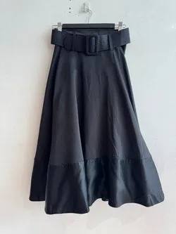 Coast Black Midi Skirt with Belt - size 8