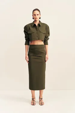 CAMPBELL MIDI SKIRT - JUNGLE