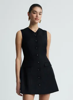 KOA DRESS (BLACK WOOL)