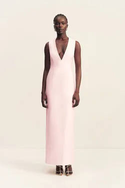 OTIS PLUNGED FITTED MAXI DRESS - FAIRYFLOSS