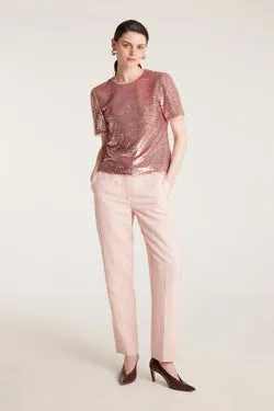 Sequin Tee - Pale Pink