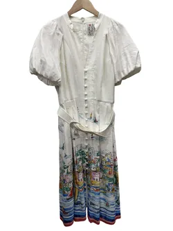 Rebecca Valance MltClr Belted Dress