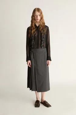 Myles Wool Pleat Skirt