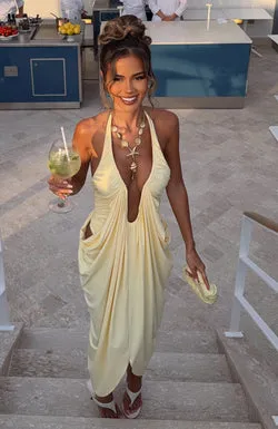 Belle Vita Midi Dress Lemon