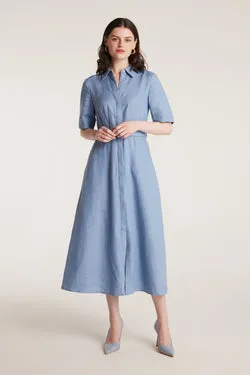 Lucinda Shirtmaker Dress - Cornflower
