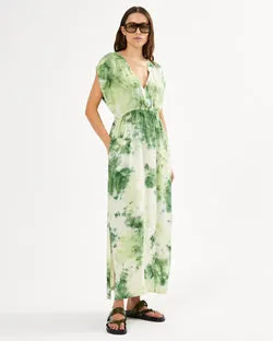 Indi Fusion Elastic Waist Dress (Emerald)