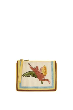 MOKSHINI MONKEY EMBROIDERED CLUTCH