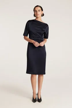 Drape Dress - Navy