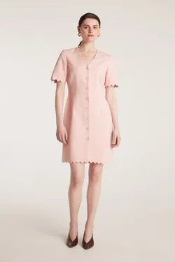 Mirella Linen Dress - Pale Pink