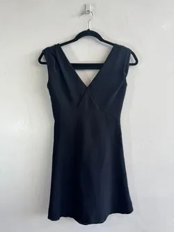 Little black dress with draped back - size XS