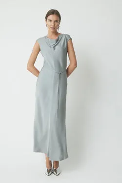 Monroe Satin Dress - Silver