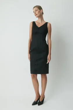 Millie Brocade Dress - Black