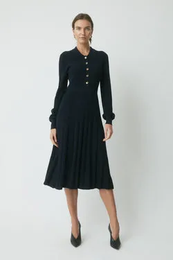 Morgan Milano Crepe Knit Dress - Navy