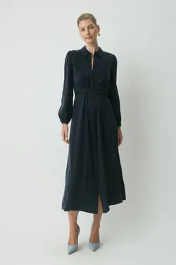Harbor Maxi Shirt Dress - Midnight
