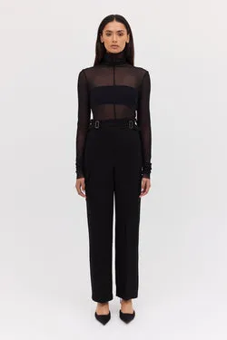 BLACK CREPE PIVOT PANT