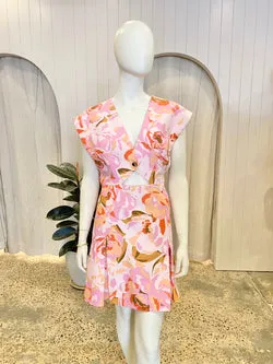 Acler Quincy Sleevleess Printed Mini Dress - Size 16