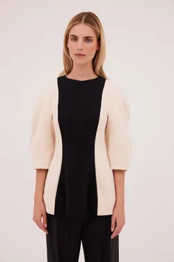 BLACK JERSEY SARTORIALIST TOP