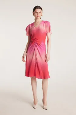 Pink Ombre Dress - Pink/Red