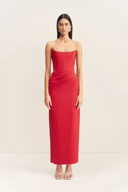 LANI CORSET MAXI DRESS - CHILLI