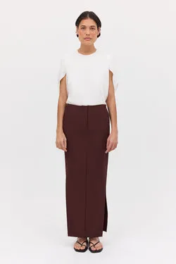 PLUM SUITING BASIS SKIRT