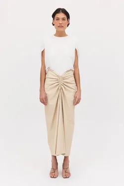 PUTTY LEATHERETTE BANKSIA SKIRT