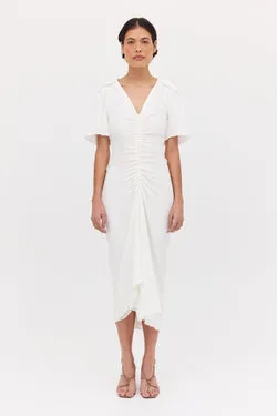 IVORY SATIN BELLINI DRESS