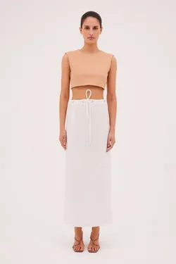 APRICOT PONTE VIOLET CROP TOP