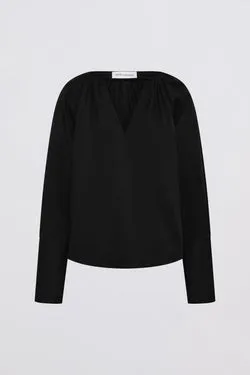 BLACK COTTON CIRCA SHIRT