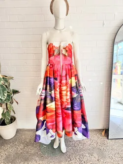 Leo Lin Norine Bustier Midi Dress - Size 10