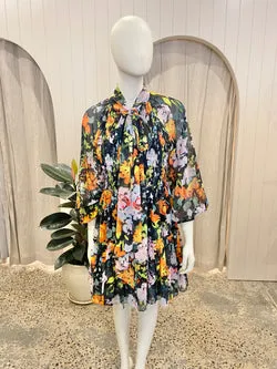 Aje Marlowe Shirred Mini Dress - Size 12