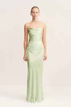 LA LUNE LACE BACK MAXI DRESS - KEY LIME