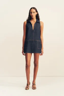 RITA COLLARED SHIFT MINI DRESS