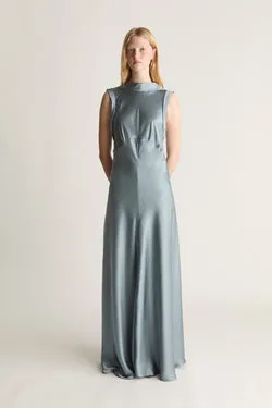 Stella Silk Satin Drape Dress