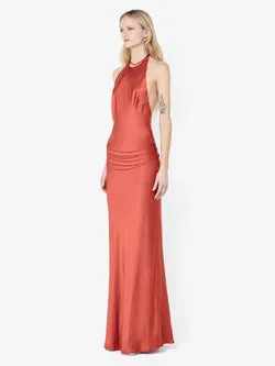 QUENTIN RACER MAXI DRESS - PAPRIKA