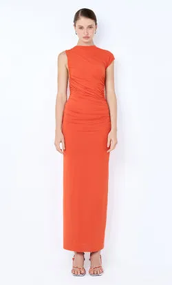 SOLENNE TWIST MAXI DRESS - PERSIMMON