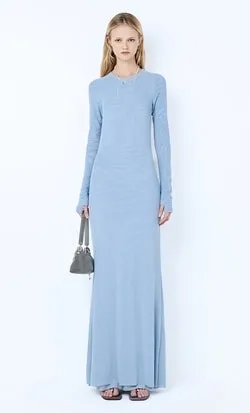 JUNIPER LONG SLEEVE MAXI DRESS - DENIM BLUE