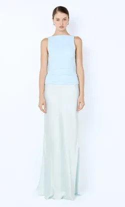 MIRABELLE COWL NECK MAXI DRESS - ARCTIC BLUE