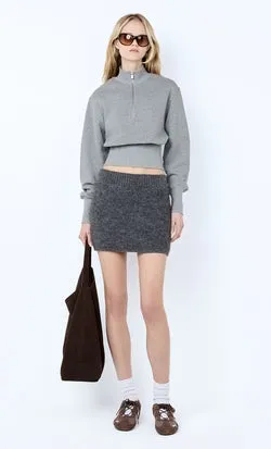 NOE MINI SKIRT - CHARCOAL