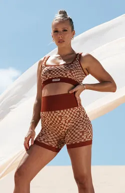 Mojave Seamless Sports Bra Burnt Clay Mirage