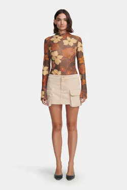 Ollie Denim Skirt Sand