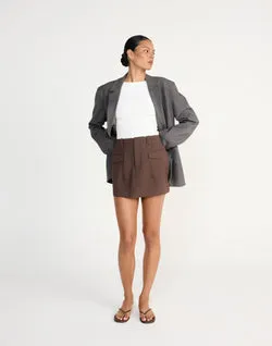 Sherin Mini Skirt (Chocolate)