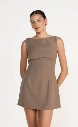Aisling Mini Dress (Coffee)