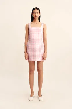ALICE MINI DRESS - PINK GINGHAM